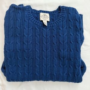 Women's Blue Cable Knit Sweater